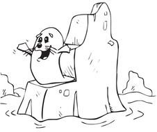 Seal Clip Art Black And White drawing