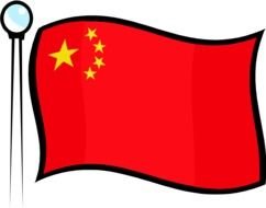 clipart of the Chinas Flag
