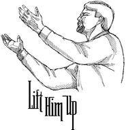 Lift Him Up Clip Art drawing