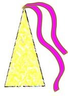 Clipart of yellow and pink Party Hat