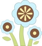 Blue Flower Clip Art N83