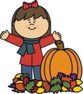Autumn Clip Art Girls