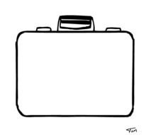 Suitcase Outline Template