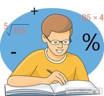 Students Solving Math Problems Clip Art N2
