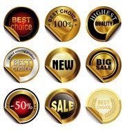clip art with golden labels
