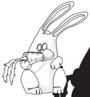 Bunny as a graphic illustration