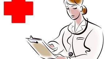 Free red cross drawing