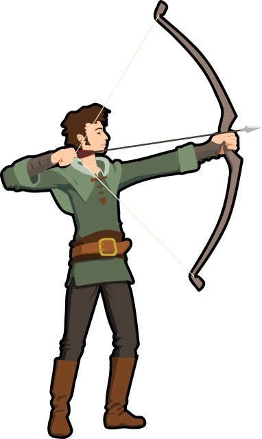 Archer Clip Art Free Vector