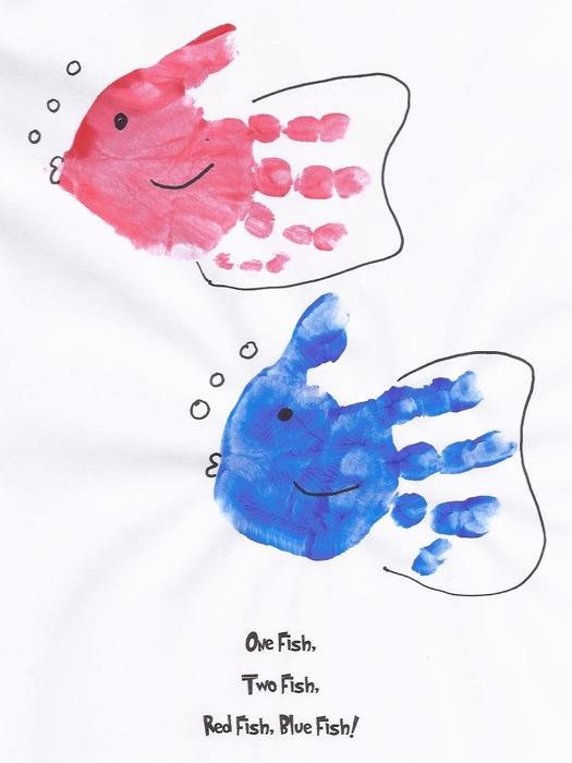 pink and blue palm footprint