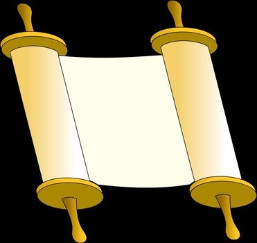 ancient scroll on a black background