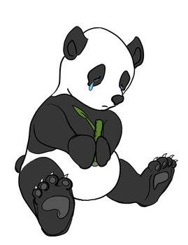 Sad Panda Clip Art