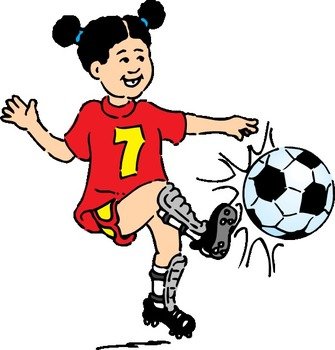 Girl Football Clip Art N5