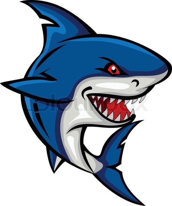 Angry Shark Cartoon N3
