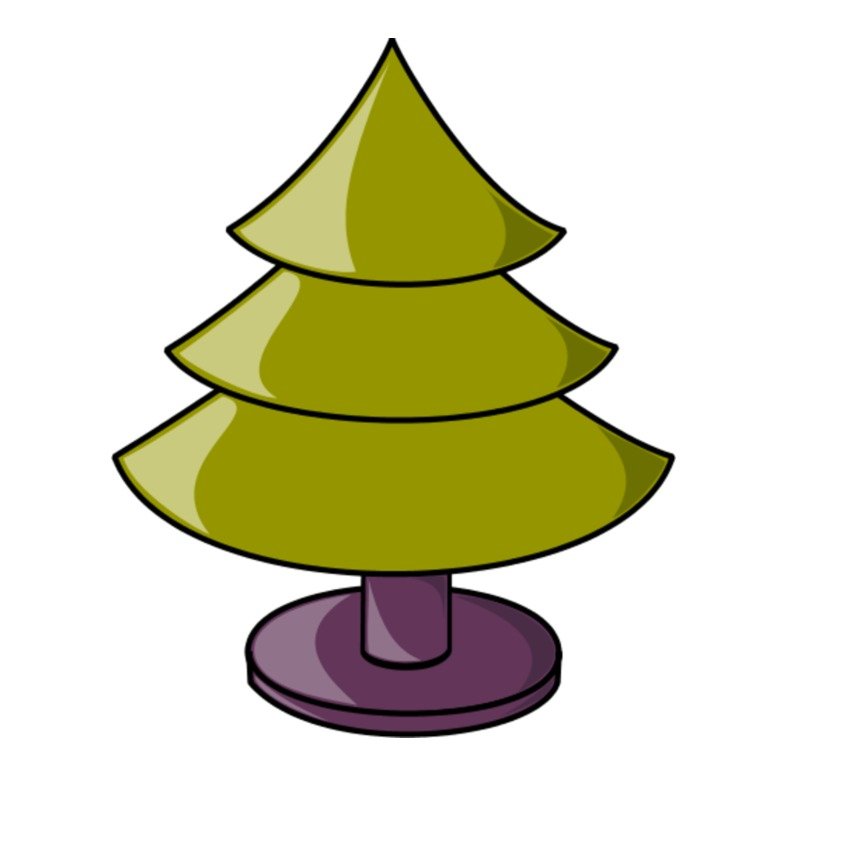 Plain Christmas Tree Clip Art N2