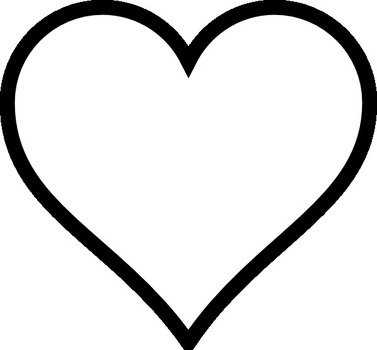 Printable Black And White Heart Clip Art