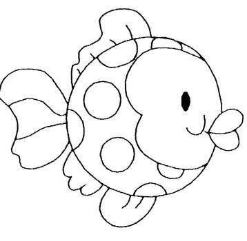 Coloriage Humoristique Et Stylis eacute De Poisson Lune