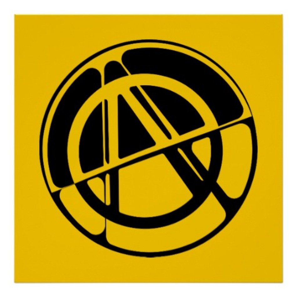 Black And Yellow Gold The Anarchy Symbol Best Known