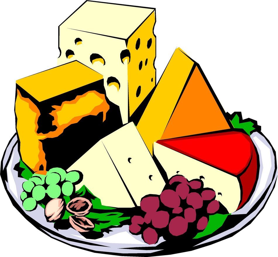 drawing cheese varieties on a tray