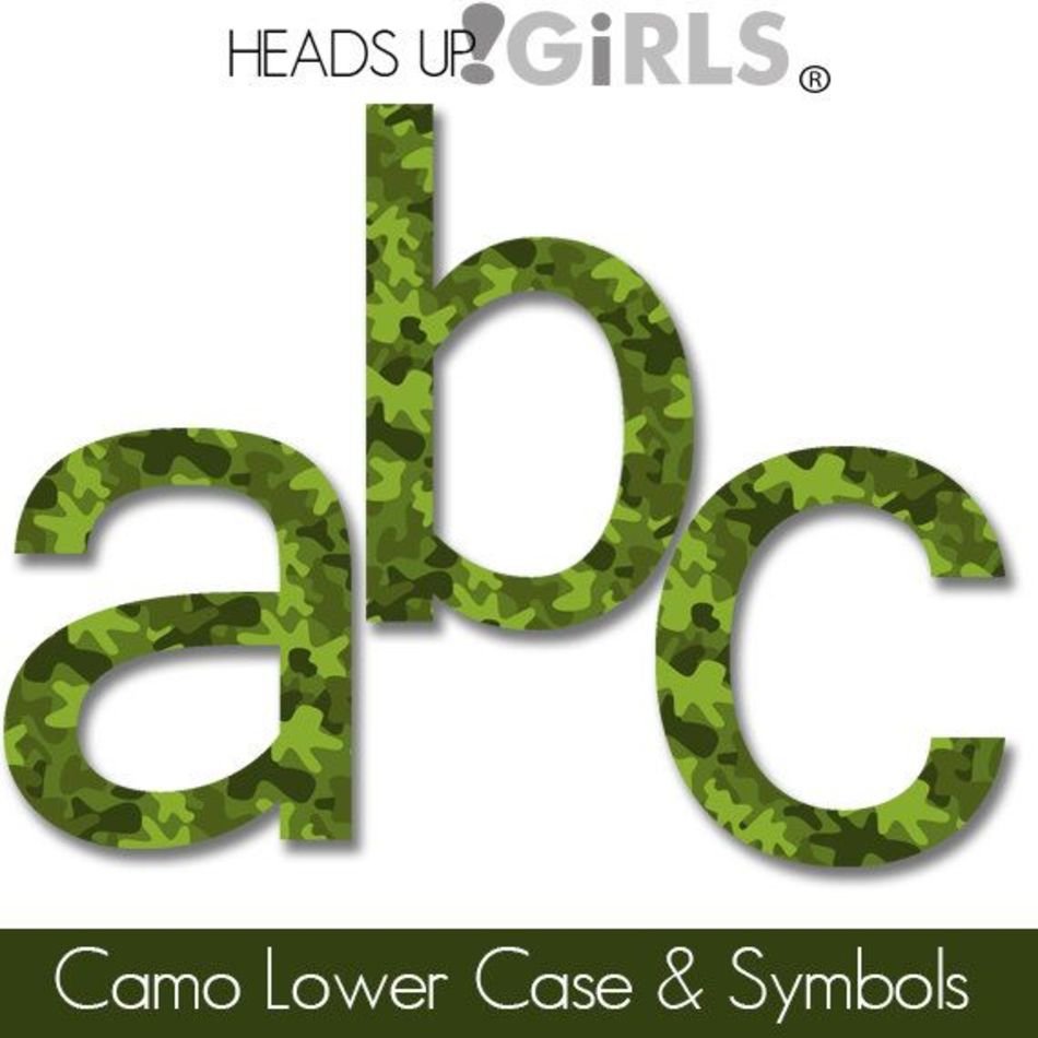 Green Camo Lower Case Alphabet amp Symbols Digital Clipart By