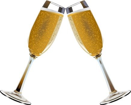 Toasting Champagne Glass N2