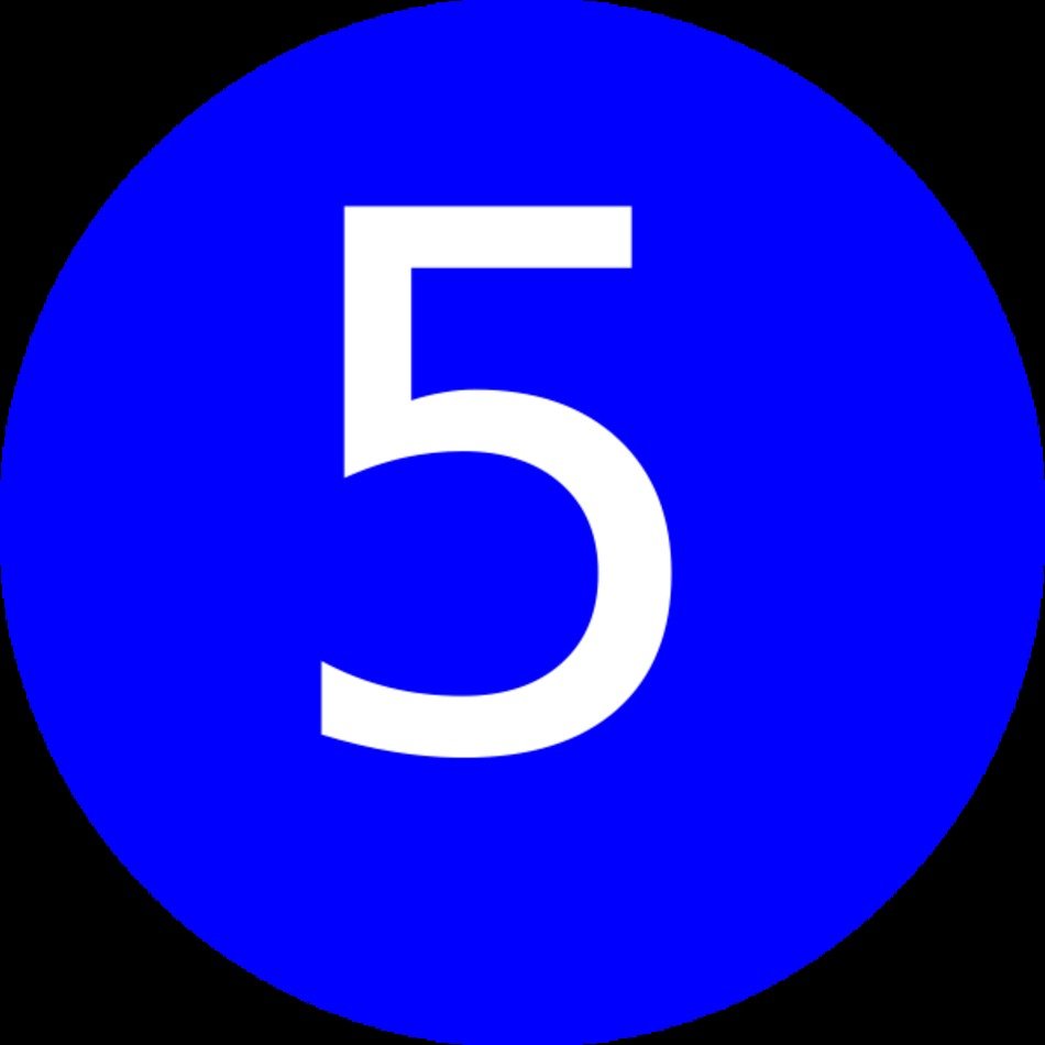 Blue Number 3 Clip Art