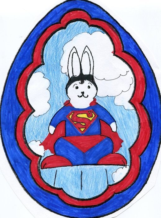 Happy Easter Superman Coloring Pages