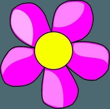 Clip Art Purple Flower 2 Pink