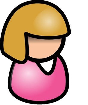 Blonde Stick Figure Clip Art