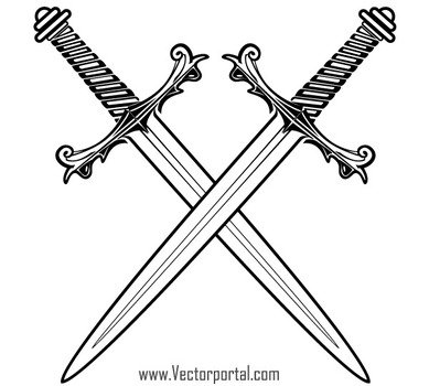 Crossed Swords Clip Art N18