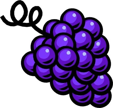 Cartoon Grapes Purple N3