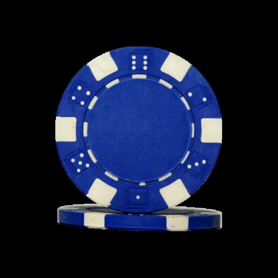 Blue Dice Poker Chip