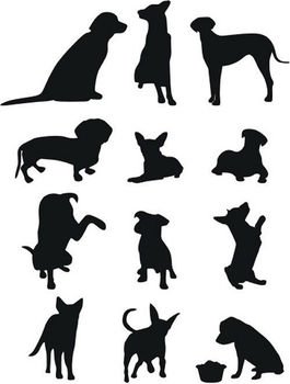 Dog Silhouette Vector N5