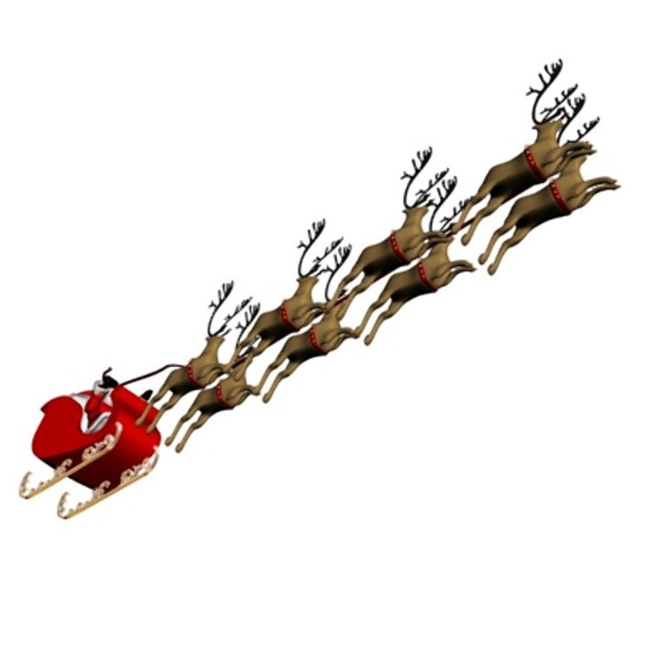 Animated Santa Sleigh N2