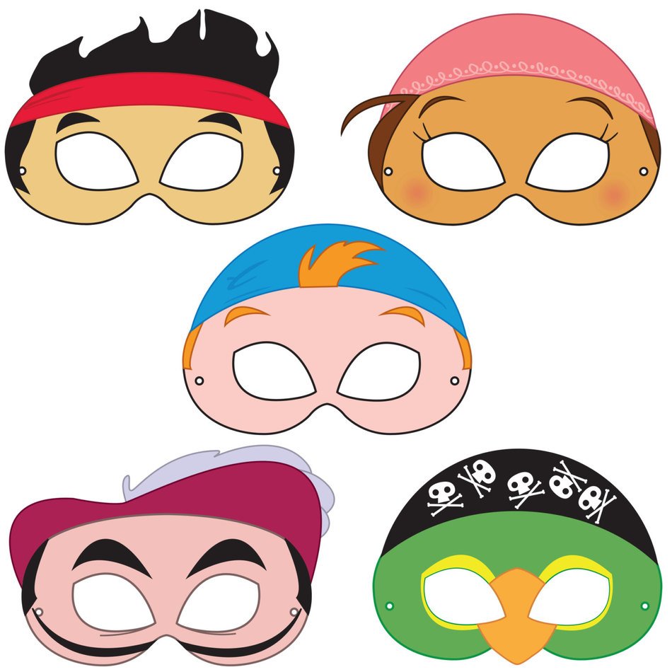 pirate masks on the eyes