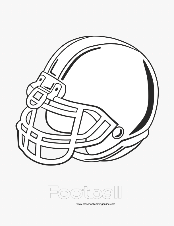 Football Helmet Coloring Pages N23 free image download