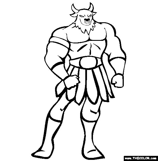 Minotaur Coloring Pages N2 free image download