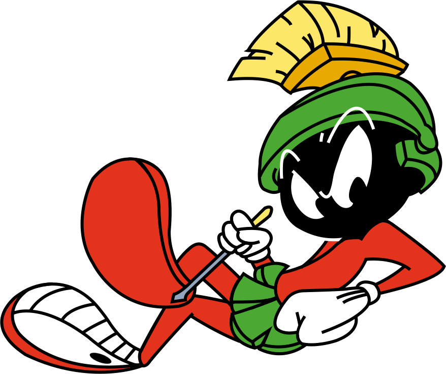 Cartoon Marvin Martian in a green helmet free image download