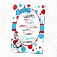 Dr Printable Seuss Baby Shower Invitations Templates
