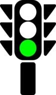 Green Traffic Light Clip Art drawing