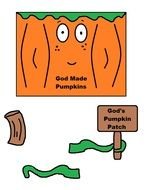 Toilet Paper Roll Craft, pumpkin with patch