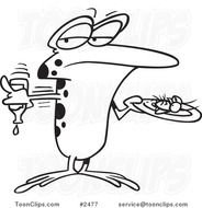 Black And White Frog Line Art