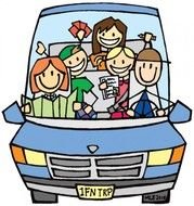 Family Road Trip Cartoon N5