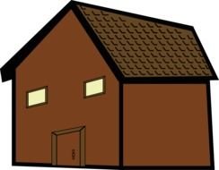 Colonial House Clip Art drawing