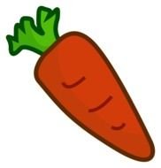 Cartoon orange carrot clipart