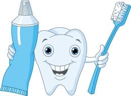 healthy cheerful tooth as graphic illustration