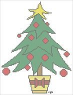 christmas tree in bucket
