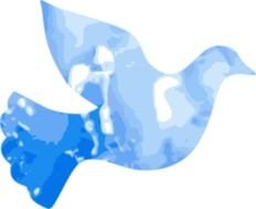 blue Dove Clip Art drawing