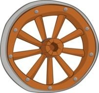 Clipart of Wagon Wheel