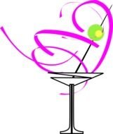 Pink Martini Glass