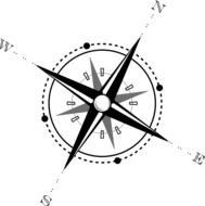 Compass Clip Art Black White N6